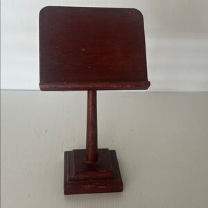 Antique Wooden Recipe Card Stand/Pedestal
